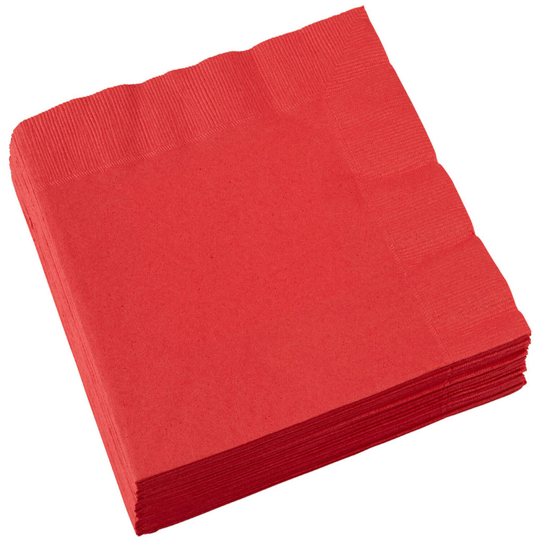 Servietten Uni Apple Red, 20 Stück, 33 x 33 cm