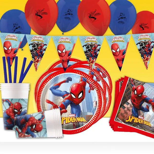 Party Deko Set Spiderman, für 8 Kinder, 57-tlg