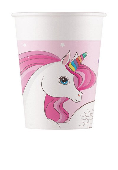 Partybecher-Einhorn-Unicorn-Rainbow-Colors-8-Stück