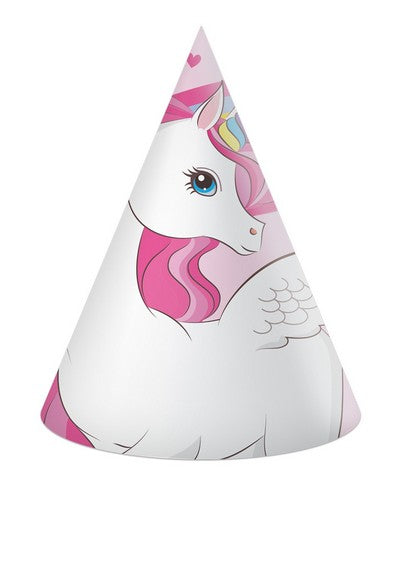 Einhorn-Partyhütchen-Unicorn-Rainbow-Colors-6-Stück
