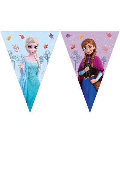 Wimpelkette Frozen Idyllic Wonder, 9 Wimpel, Papier, 2.3 m