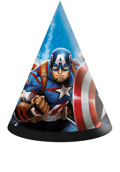 Partyhüte Marvel Avengers Evergreen, 6 Stück