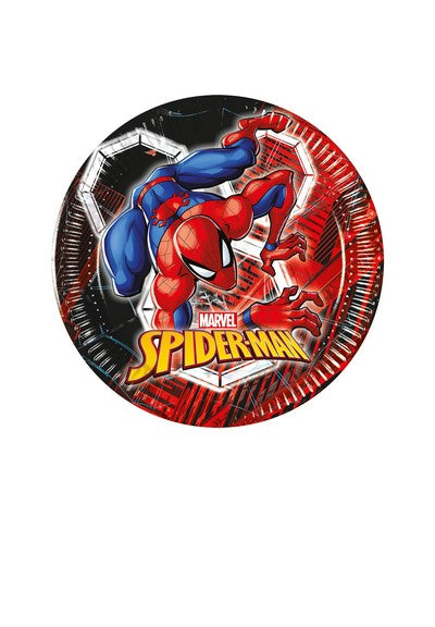 Kuchen Teller Spiderman World of Webs, 8 Stück, 20 cm