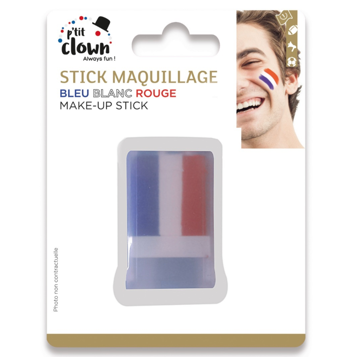 Fan-Schminke-Frankreich-Make-up-Set-Blau-Weiss-Rot