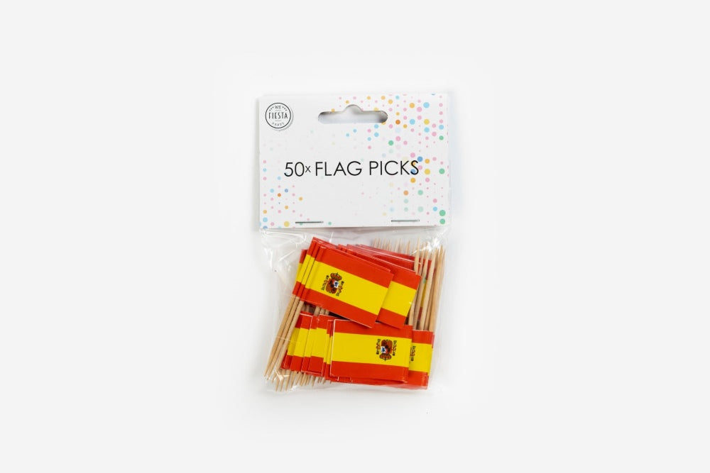 Snack-und-Muffin-Picker-Spanien-Flagge-50-Stück