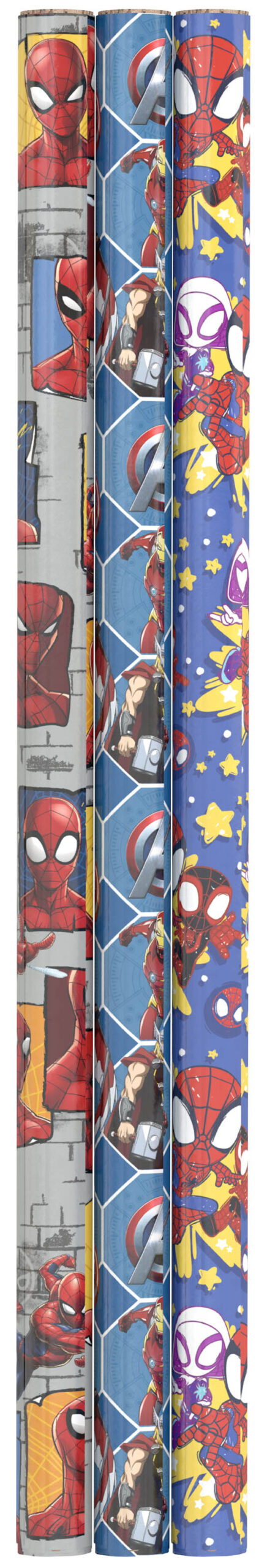 Papier cadeau super-héros, Marvel, 3 diff. motifs, 70 X 200 cm