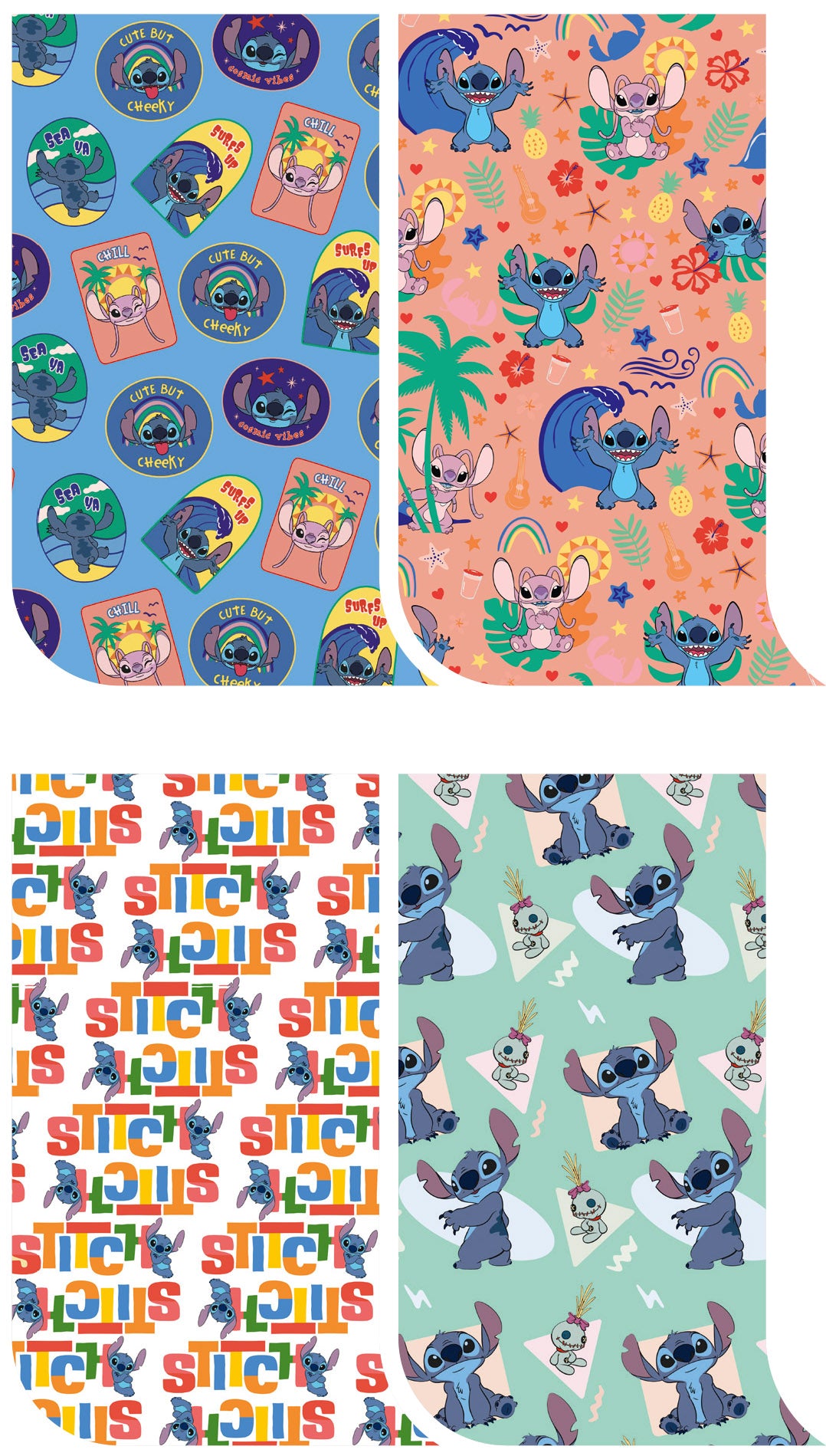 Disney-Stitch-Geschenkpapier-Lilo-&-Stitch-Motto-1-Rolle-pfirsich