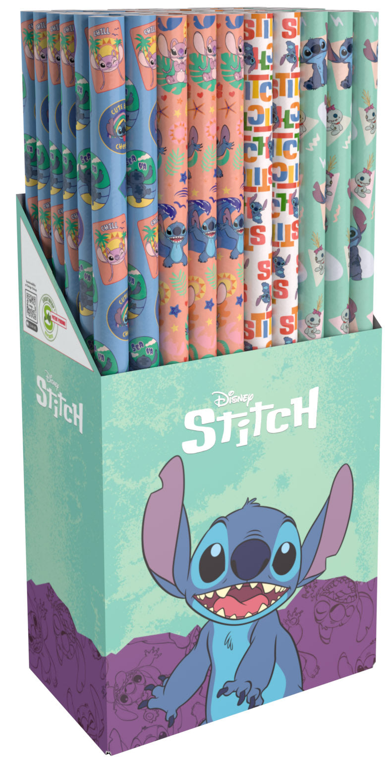 Disney-Stitch-Geschenkpapier-Lilo-&-Stitch-Motto-1-Rolle-grün