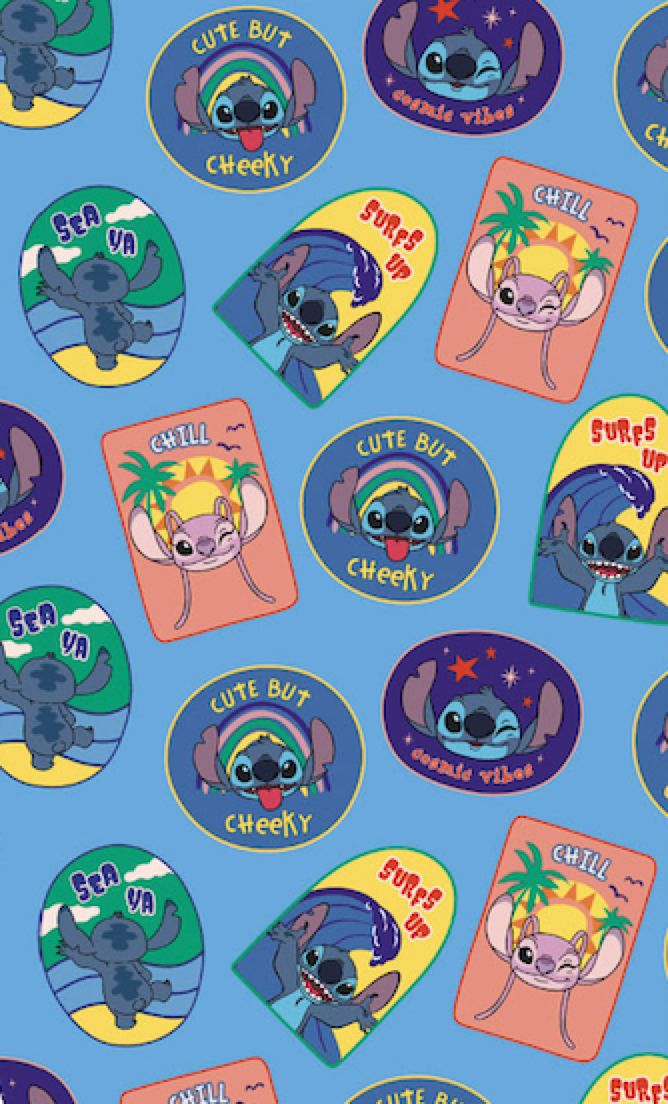 Disney-Stitch-Geschenkpapier-Lilo-&-Stitch-Motto-1-Rolle-blau