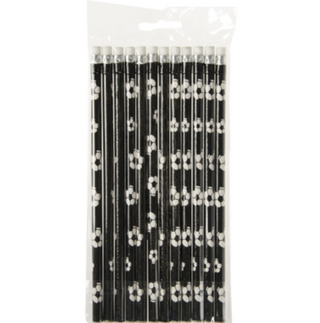 Bleistift mit Fussball Motiv und Radierer, 12er Pack image