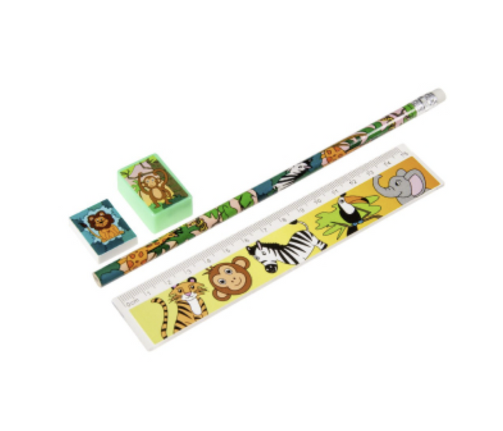 Schreibset Wilde Tiere, 4-tlg kinderparties-shop