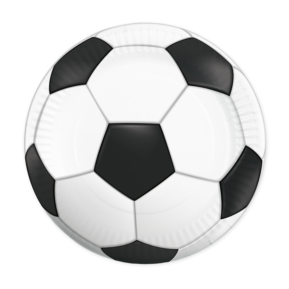 Pappteller-Fussball-8-Stück-Ø-23-cm