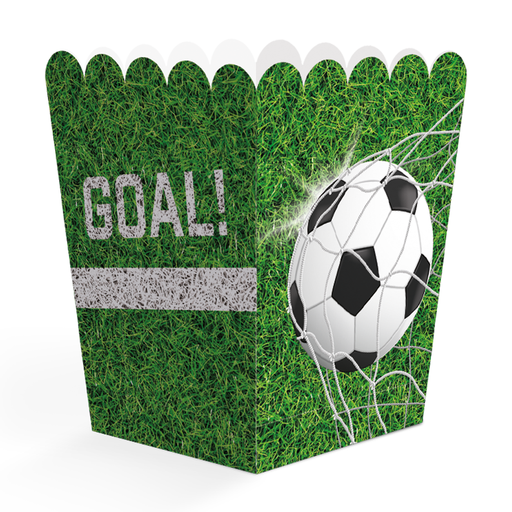 Popcorn Boxen Fussball Party Goal, 8 Stück