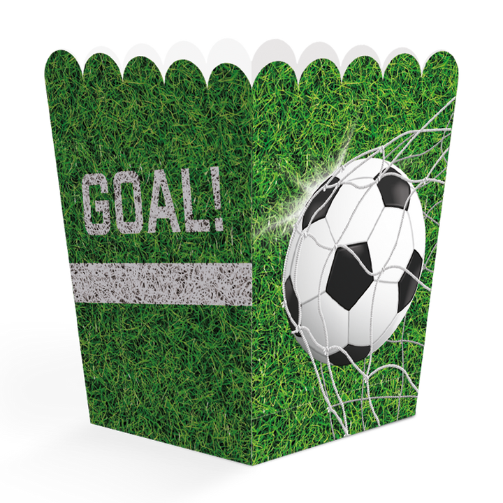 Popcorn Boxen Fussball Party Goal, 8 Stück