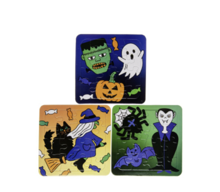 Puzzle Halloween, 16-teilig, 1 Stück kinderparties-shop