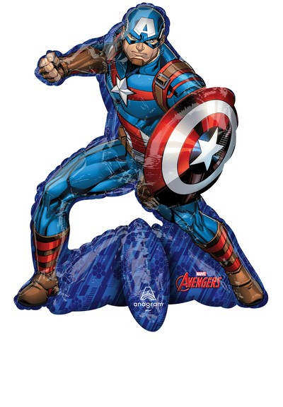 Stehender Folienballon Captain America, Avengers, 55 x 66 cm