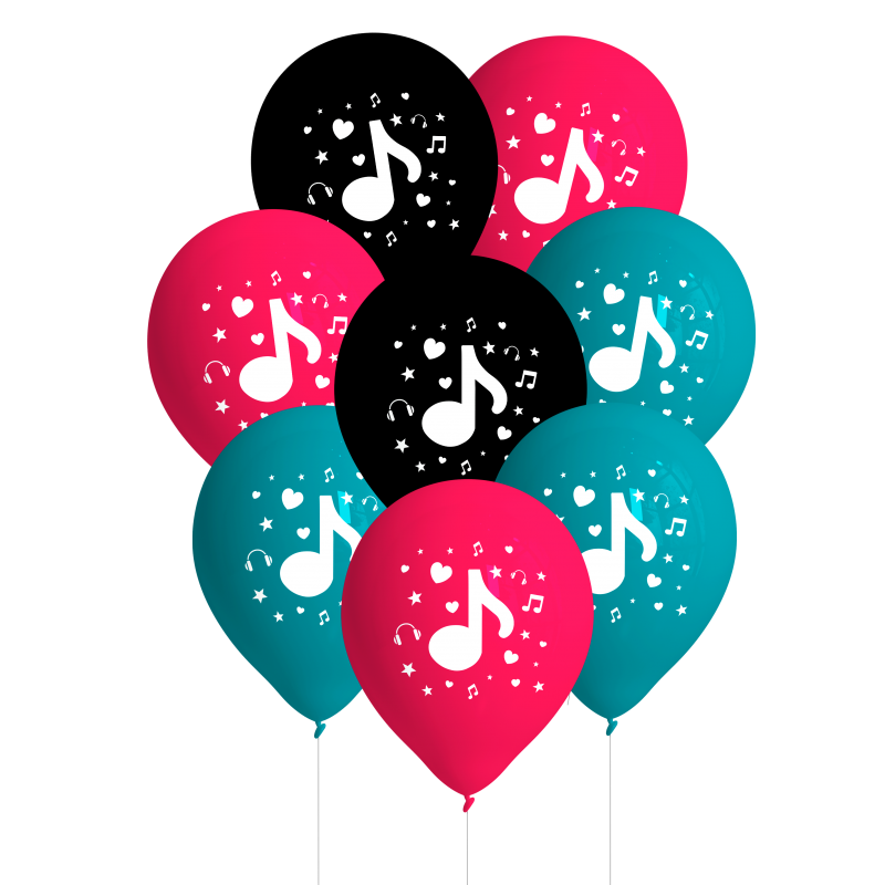 Dance & Musik, Luftballons, 8er Pack