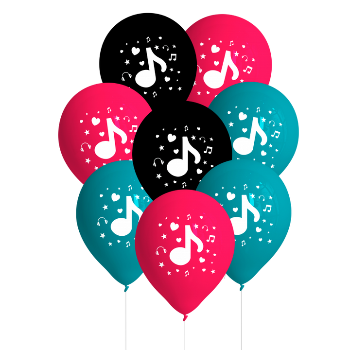 Dance & Musik, Luftballons, 8er Pack