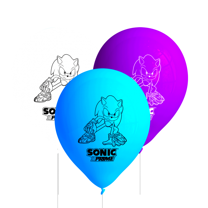Party Deko Set Sonic im Koffer, 58-teilig für 6-8 Kinder