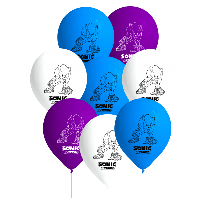 Party Deko Set Sonic im Koffer, 58-teilig für 6-8 Kinder