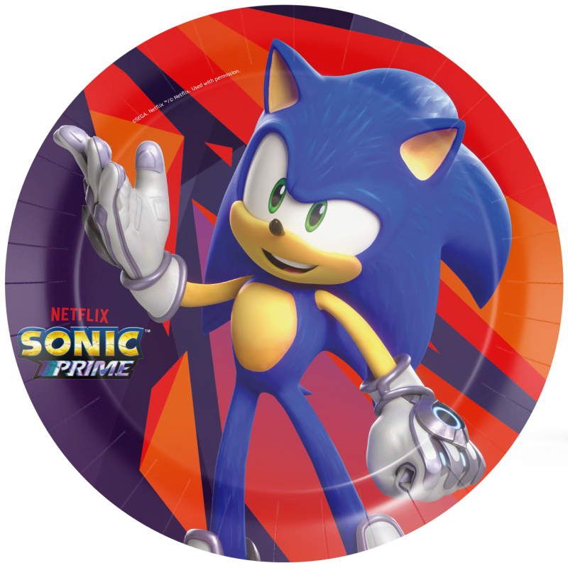 Party Deko Set Sonic im Koffer, 58-teilig für 6-8 Kinder