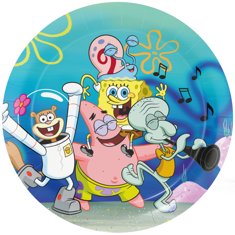 Party Deko Set SpongeBob Geburtstag, 58-teilig für 6-8 Kinder