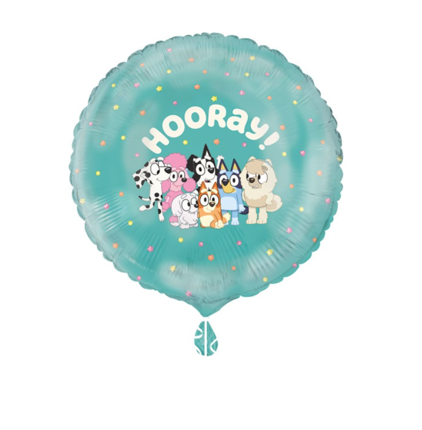 Folienballon Bluey 'Hooray!', Ø 45 cm