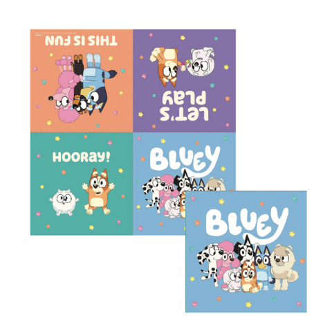 Bluey Servietten für Kindergeburtstag, Hooray, 16 Stück