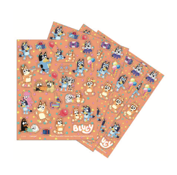 Bluey Sticker als Mitgebsel & Partyspass, 4 Bögen