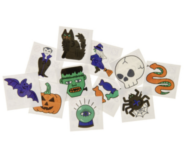 Tattoos Halloween, Mitgebsel, 12 Tattoos kinderparties-shop