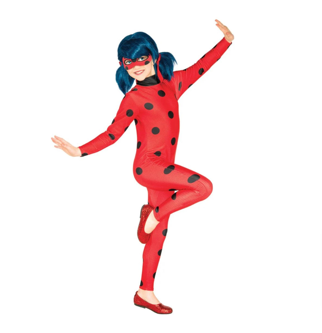 Miraculous-Lady-Bug-Kostüm-für-Kinder-3-4-Jahre-Jumpsuit-&-Maske-100-Polyester