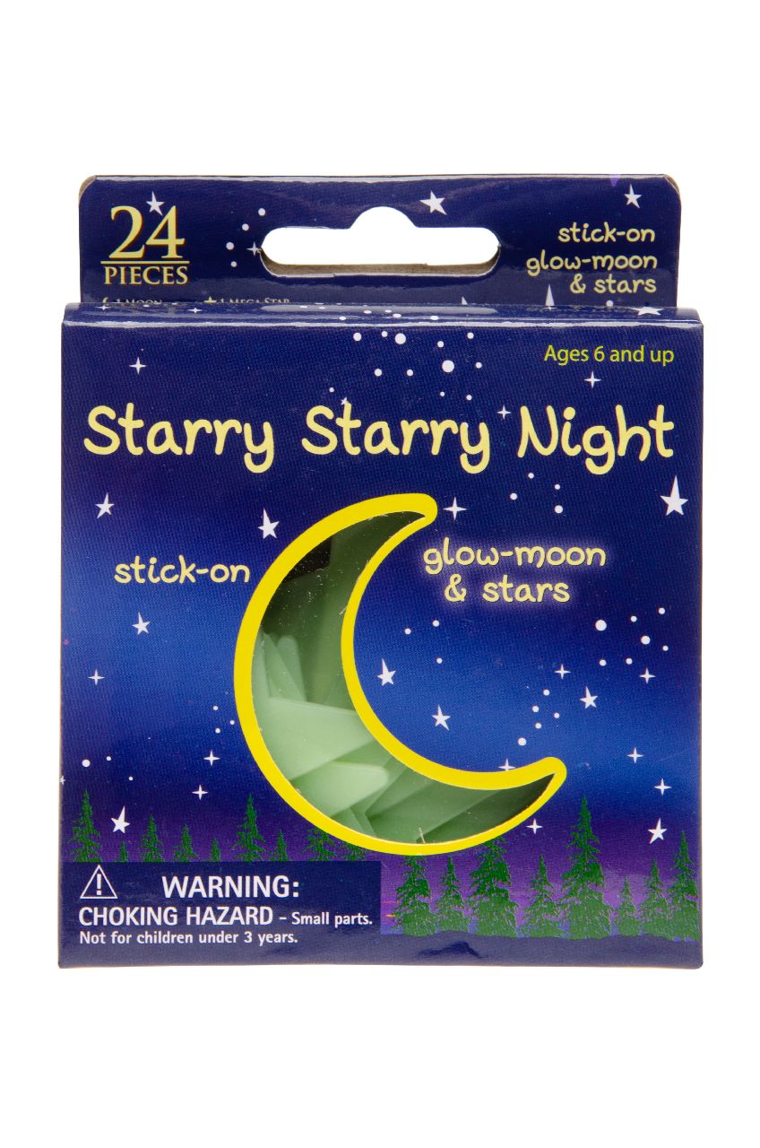 Weltraum Glow in the dark Stern/ Mond/ Planeten, 24 tlg kinderparties-shop