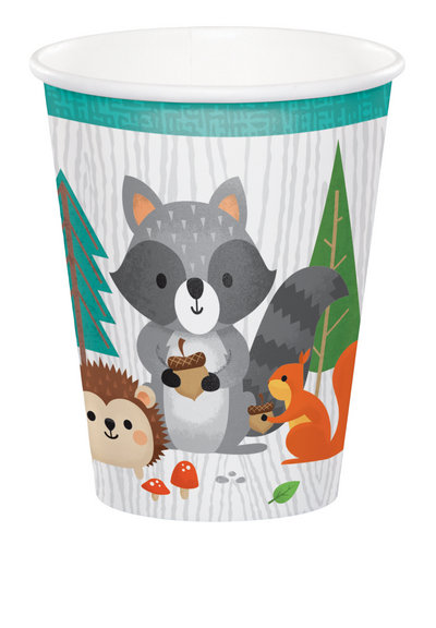 Partybecher Waldtiere, Woodland Party, 8 Stück