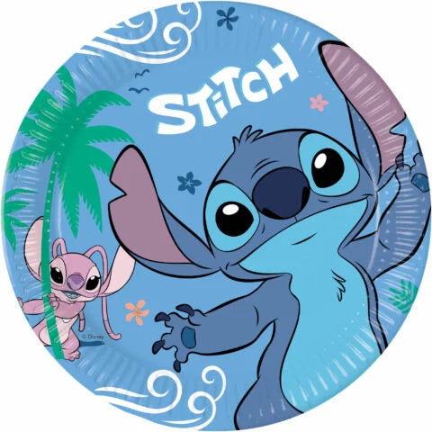 Stitch & Angel Party Teller, 23 cm, 8er Pack kinderparties-shop