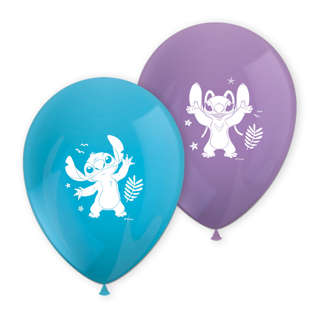 Stitch & Angel Luftballons, 8er Pack kinderparties-shop