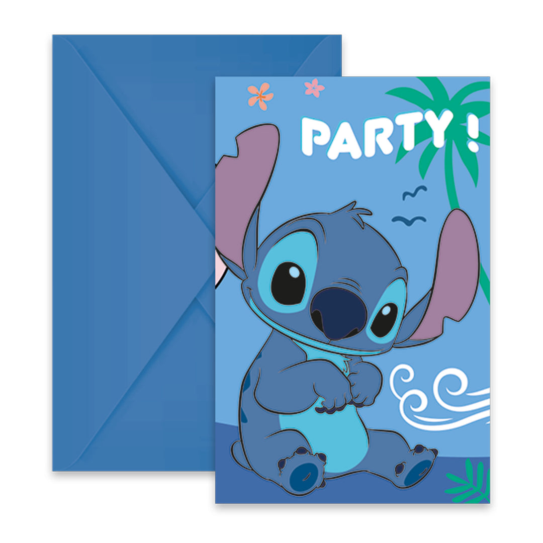 Einladung Stitch, 6er Pack inkl. Umschläge kinderparties-shop