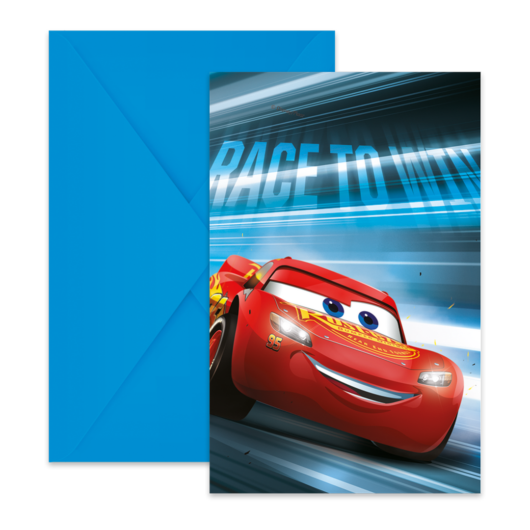 Einladungskarten-Disney-Cars-Victory-is-Mine-inkl-Couverts-6er-Pack
