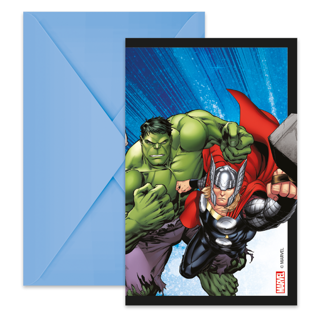 Einladungskarten Avengers Evergreen, inkl. Couverts, 6 Stück