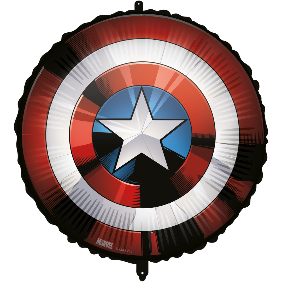 Folienballon Captain America Schild, Avengers, 46 cm