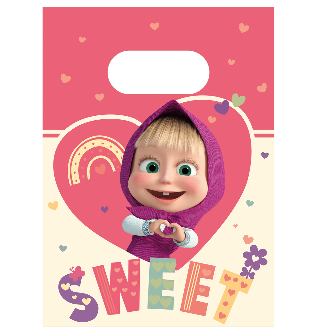 Mitgebseltüten-Mascha-und-der-Bär-Sweet-Heart-Papier-4-Stück