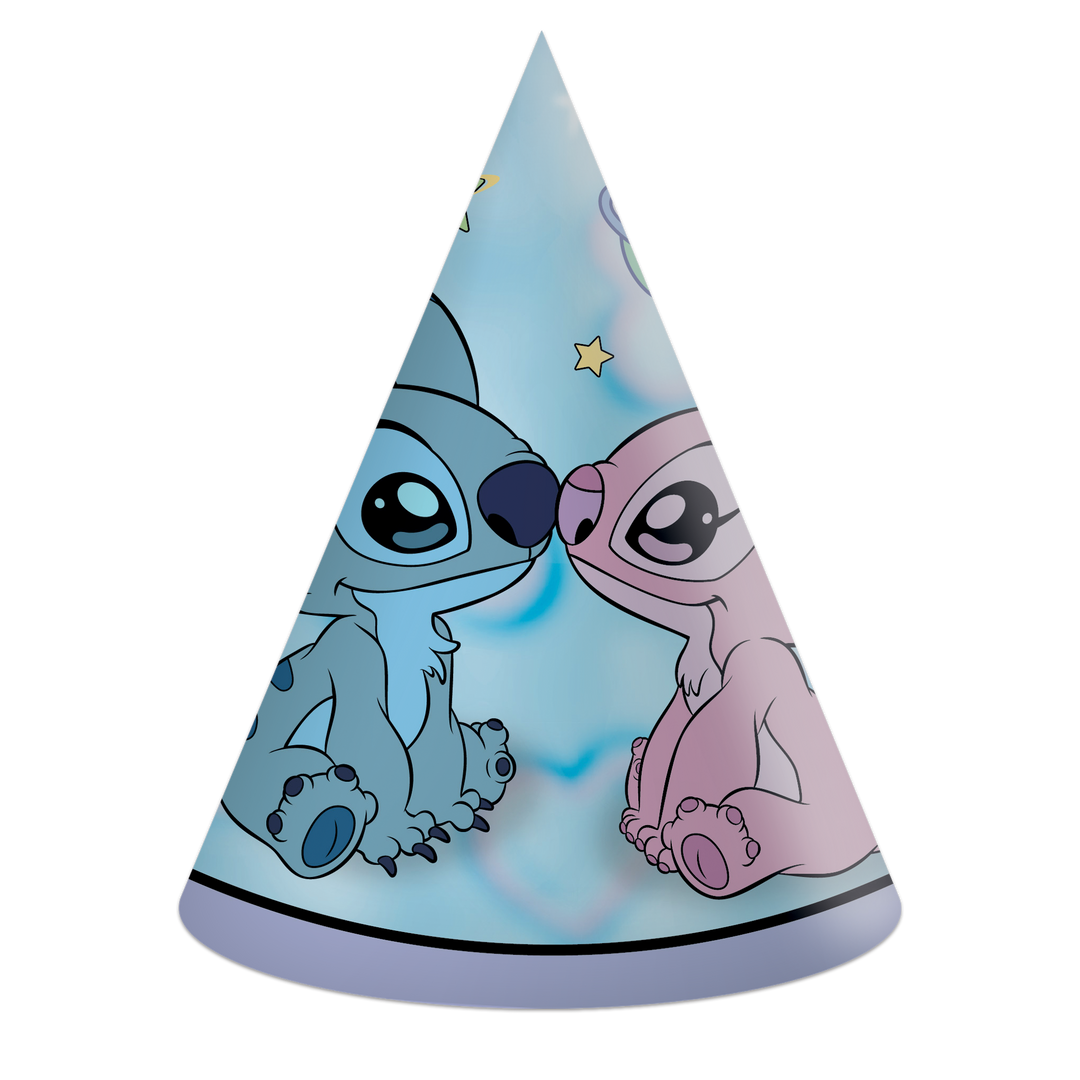 Stitch & Angel Party-Hütchen, Angel Cute, 6er Pack