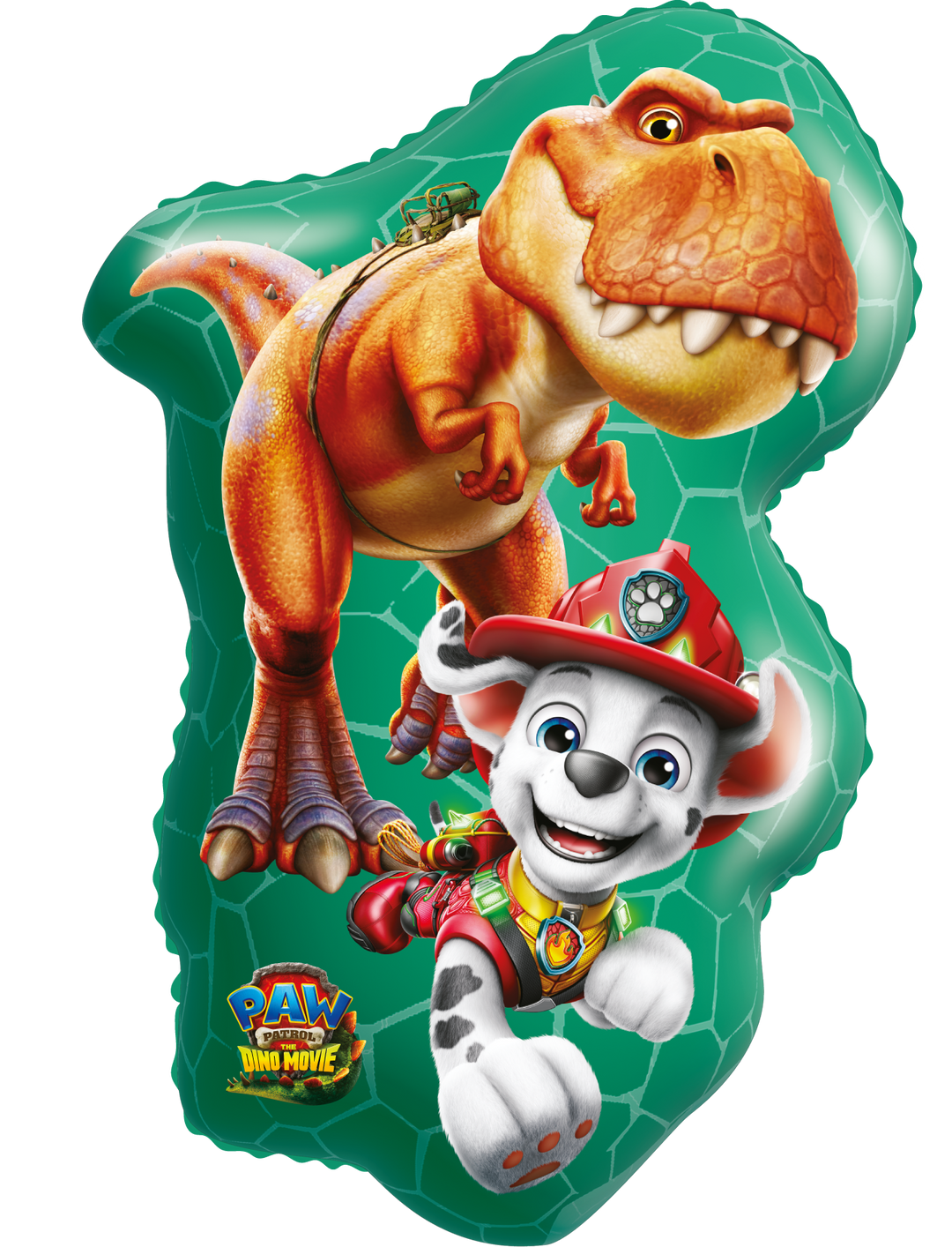 Folienballon Paw Patrol 3 Dino Movie, Marshall & T-Rex, 46 x 80 cm