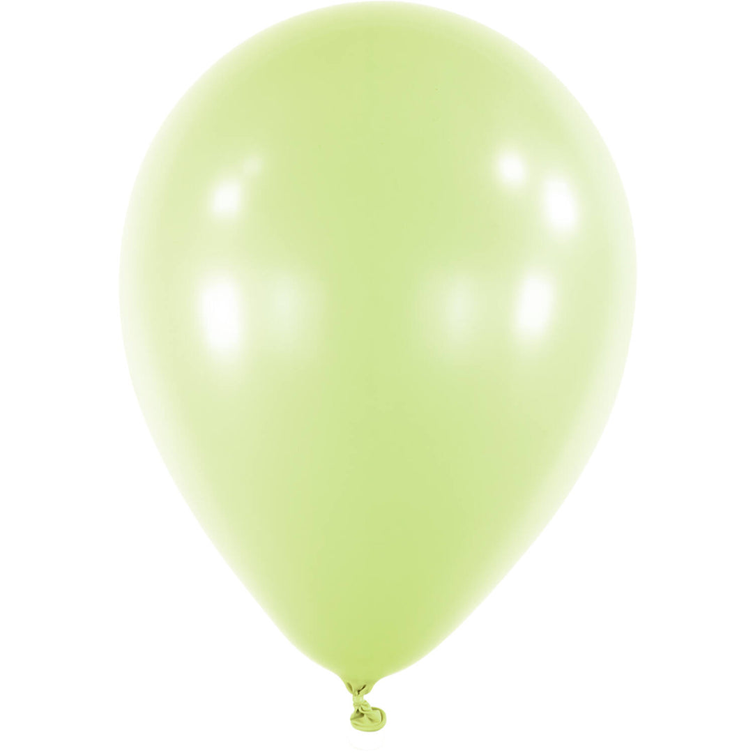 Megapack kleine Luftballons Macaron Pistazie, hellgrün,  Ø 13 cm, 100 Stück