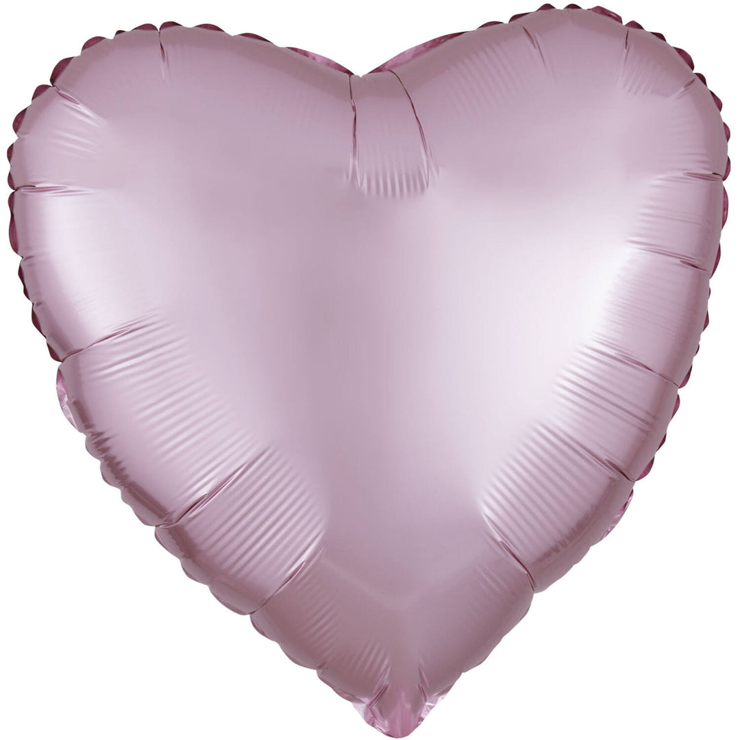 Folienballon Herz, Flieder Seidenmatt, 45 cm