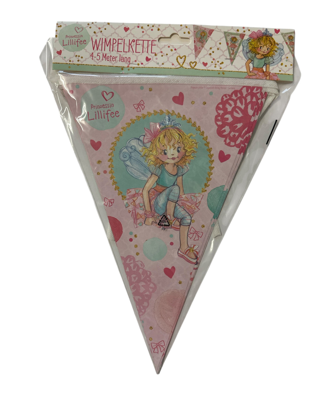 Wimpelkette Prinzessin Lillifee, 5 m kinderparties-shop