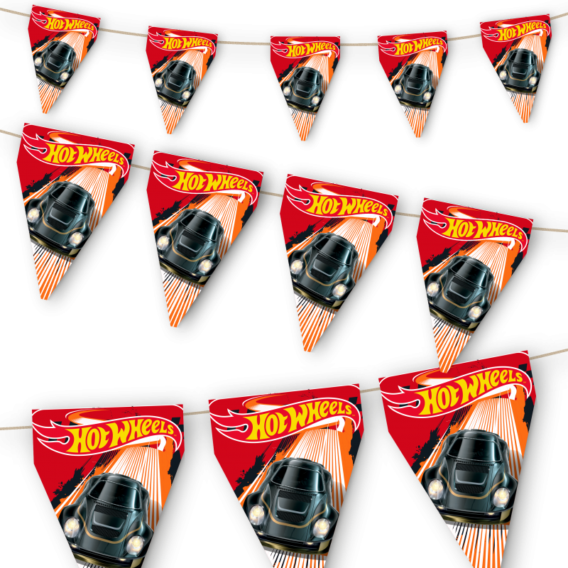 Party Deko Set Hot Wheels, 58-teilig für 6-8 Kinder