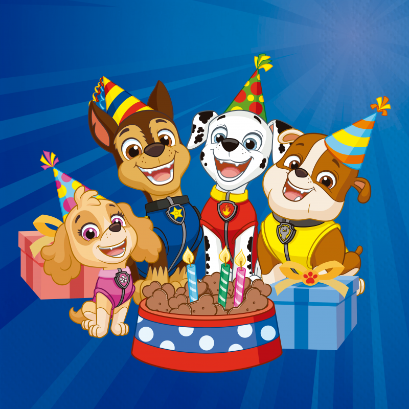 Party Set Paw Patrol, Mottobox für Kindergeburtstag, 58-teilig für 6-8 Kinder
