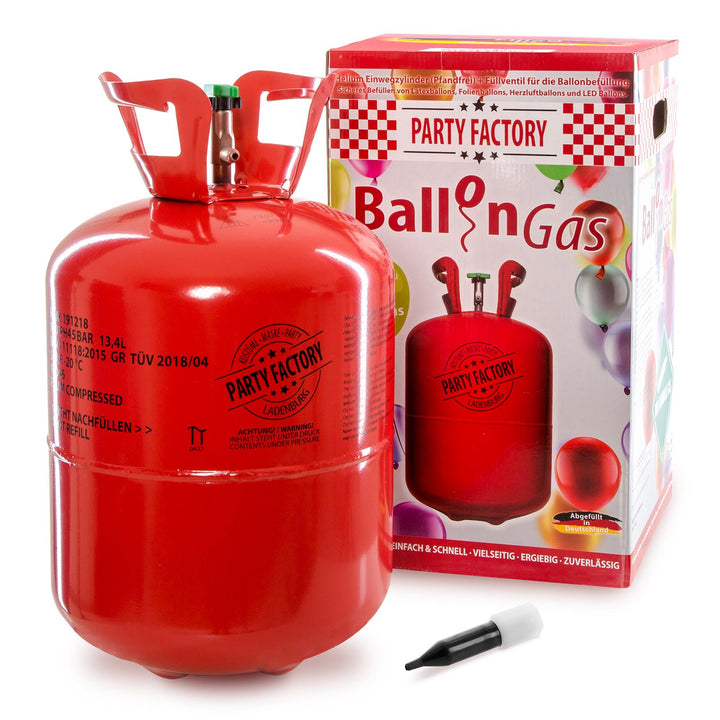 Ballongas Helium, 0.4m3, für bis zu 50 Luftballons - ideal für Folienballons kinderparties-shop