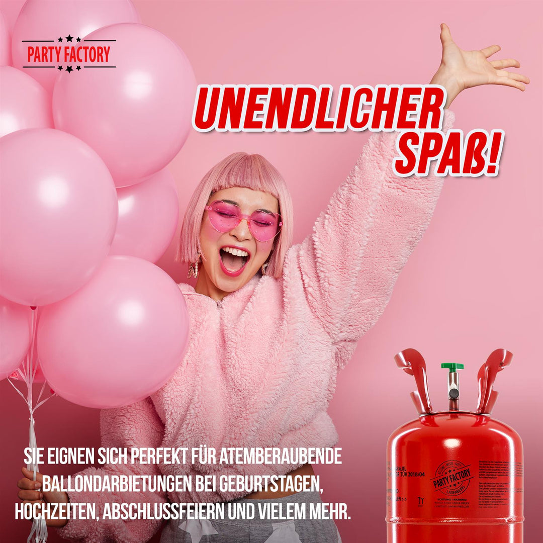 Ballongas Helium, 0.4m3, für bis zu 50 Luftballons - ideal für Folienballons kinderparties-shop