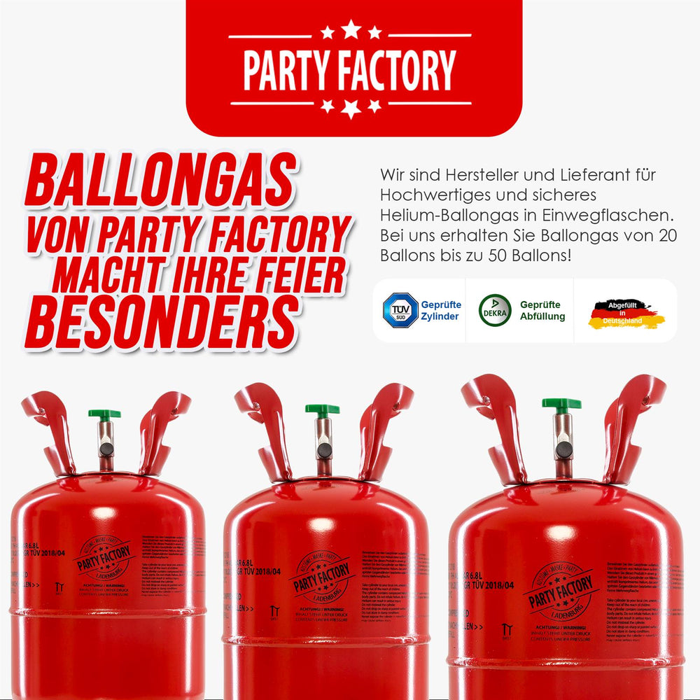 Ballongas Helium, 0.4m3, für bis zu 50 Luftballons - ideal für Folienballons kinderparties-shop